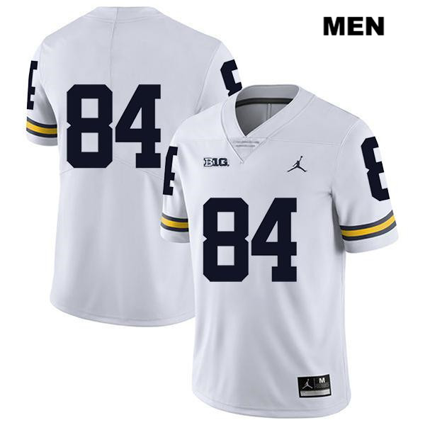 Men's NCAA Michigan Wolverines Sean McKeon #84 No Name White Jordan Brand Authentic Stitched Legend Football College Jersey MS25Q63EM